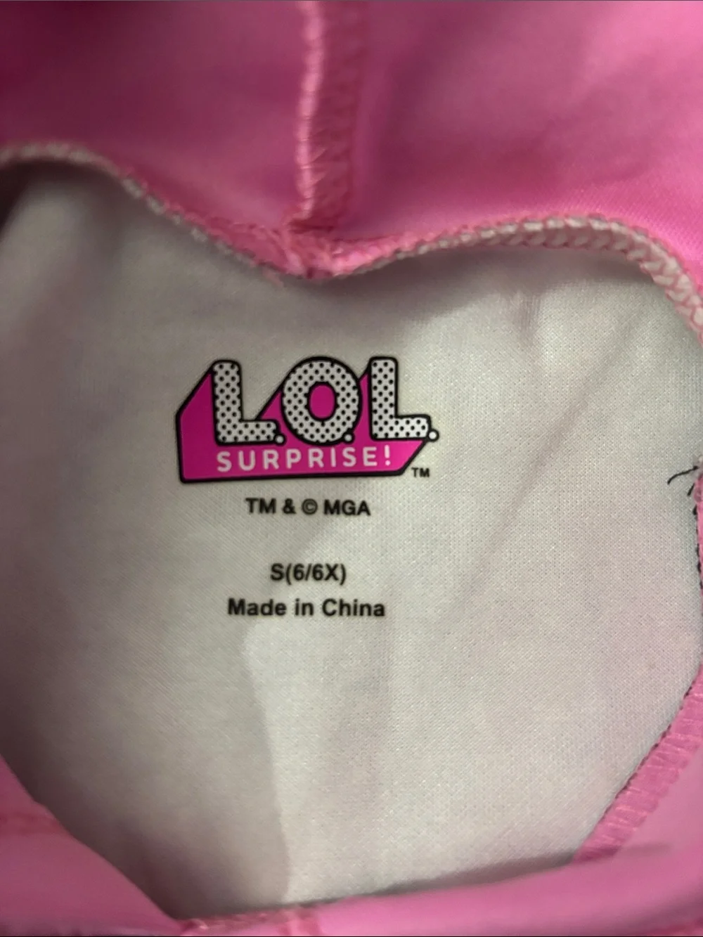 L.O.L. Surprise! Black Sparkle Tulle Hooded Costume Dress with Pink Hood